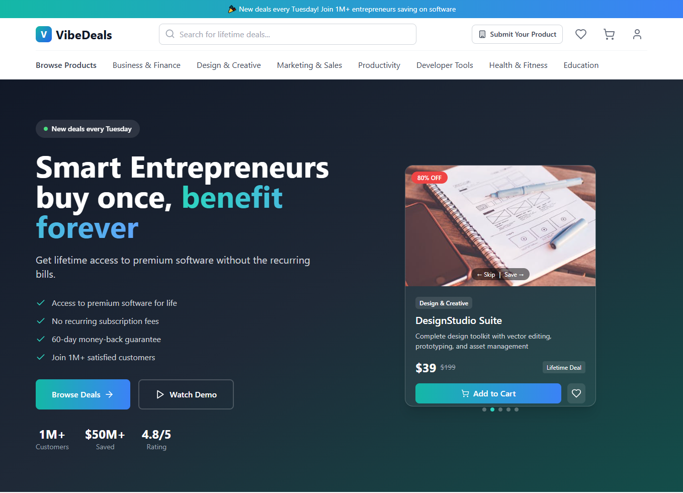 VibeDeals Main Website